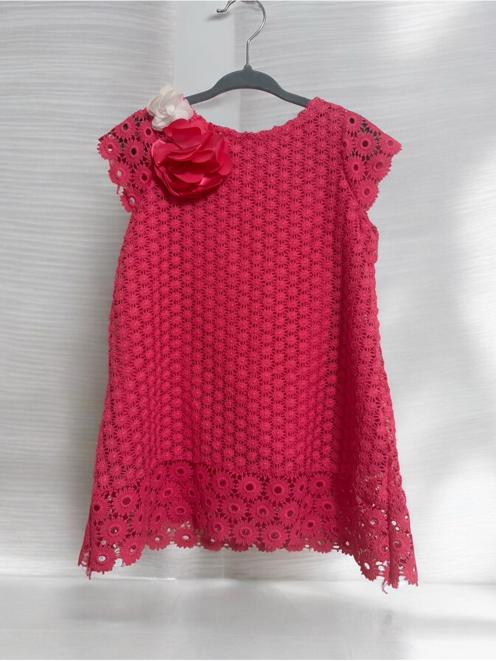 🌸 Rare Editions Pink Lace Dress/Top – Size 4T